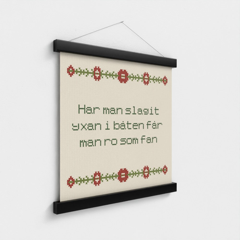 Har man slagit yxan i båten får man ro som fan