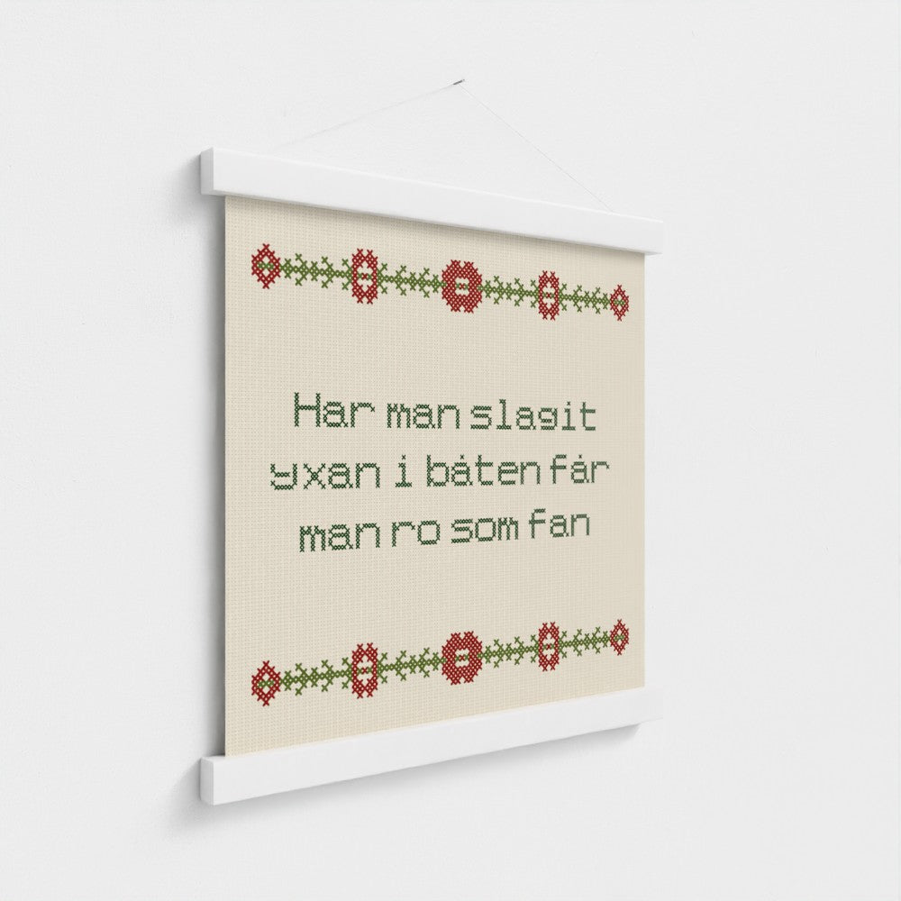 Har man slagit yxan i båten får man ro som fan